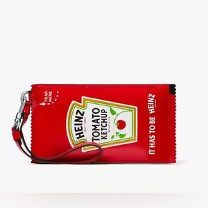 Heinz X Kate Spade New York Patent Coin Card Case Wristlet Wallet NWT